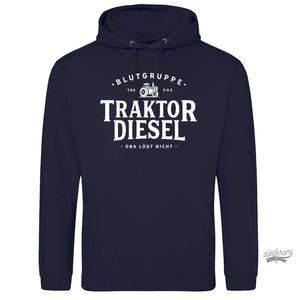 Traktor Pullover Herren Spruch Blutgruppe Traktor Diesel DNA Hoodie Landwirtschaft von Dorfkram®