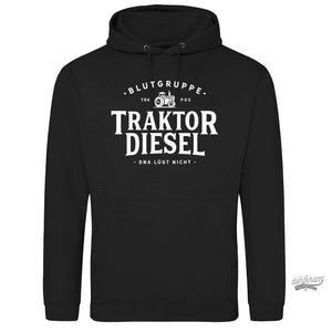 Traktor Pullover Herren Spruch Blutgruppe Traktor Diesel DNA Hoodie Landwirtschaft von Dorfkram®