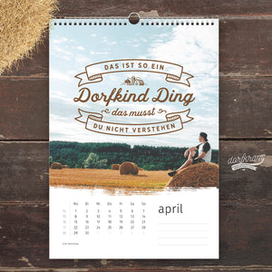 Typisch Dorf Dorfkindmoment Spruch Dorfkram® Kalender 2024