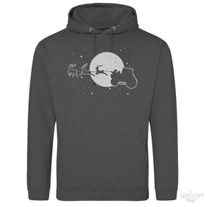 Weihnachtsmann auf Traktor / Herren Premium Hoodie