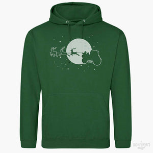 Weihnachtsmann auf Traktor / Herren Premium Hoodie