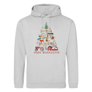 Frohe Weihnachten / Dorf Landwirtschaft Symbole / Herren Premium Hoodie