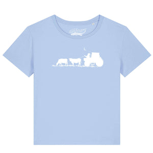 Weihnachtsmann auf Traktor mit Kühe / Damen Organic Shirt