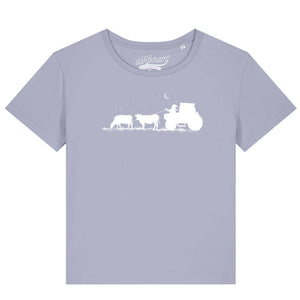 Weihnachtsmann auf Traktor mit Kühe / Damen Organic Shirt