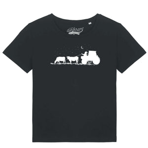 Weihnachtsmann auf Traktor mit Kühe / Damen Organic Shirt