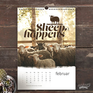 Kalender Schaf Bauernhof Dorfkind Sheep happens  Landwirt Kalender Bauer Kalender