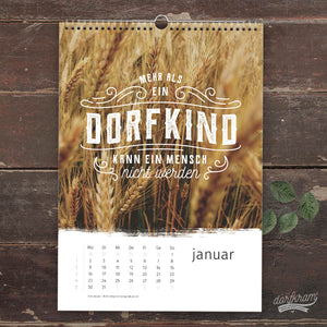 Spruch Kalender Dorfkindmoment lustiger Kalender. Mehr als ein Dorfkind kann ein Mensch nicht werden