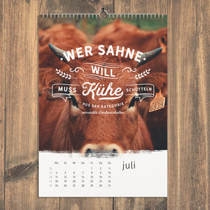 Spruch Kalender 2022 Kuh Dorfkram®
