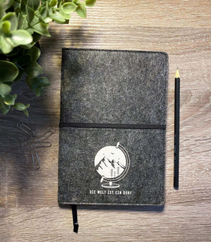 Notizbuch Dorfkind Die Welt ist ein Dorf Notizheft