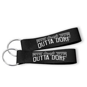 Schlüsselanhänger schwarz straight outta Dorfkind