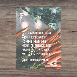 Grußkarte Dorfkindmomente Dorf Spruch