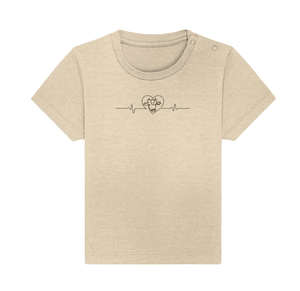 Herzschlag Kuh / Kuhliebe / Baby Organic Shirt (Lagerverkauf)