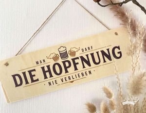 Dekoschild Holzschild Bier lustiges Schild Geschenk