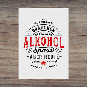 Postkarte Dorfkindmoment lustige Grußkarte Dorf