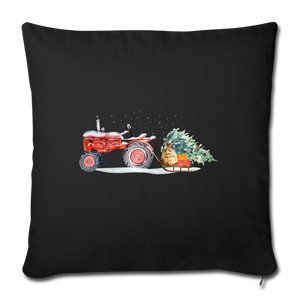Traktor Weihnachten⎪ Sofakissenbezug 44 x 44 cm - Schwarz