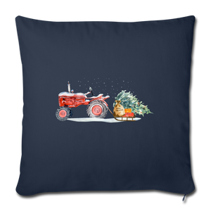 Traktor Weihnachten⎪ Sofakissenbezug 44 x 44 cm - Navy