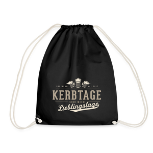 Kerbtage sind meine Lieblingstage / Turnbeutel - Schwarz