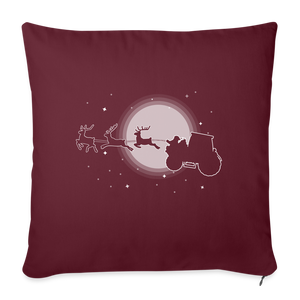 Weihnachtsmann Sofakissenbezug 44 x 44 cm - Burgunderrot