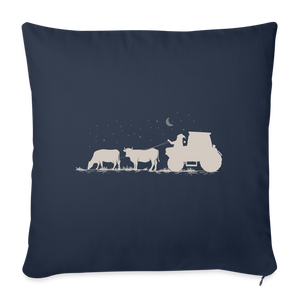 Kissenbezug blau navy Weihnachten Dorfkind Landwirt Kühe