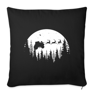 Traktor Klaus / Weihnachtsmann mit Traktor Schlitten / Kissenbezug 44 x 44 cm - Schwarz