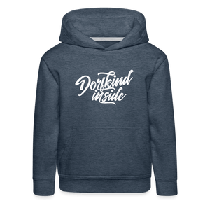 Dorfkind inside Kinder Hoodie  Pullover blau meliert