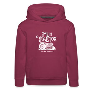Mein Traktor, meine Regeln / Kinder Premium Hoodie - Bordeaux