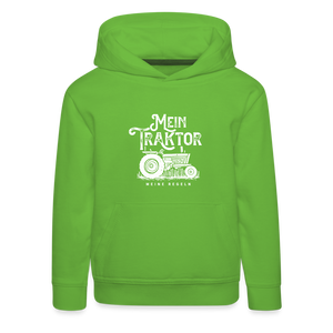 Mein Traktor, meine Regeln / Kinder Premium Hoodie - Hellgrün