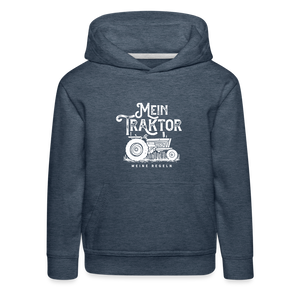 Mein Traktor, meine Regeln / Kinder Premium Hoodie - Jeansblau