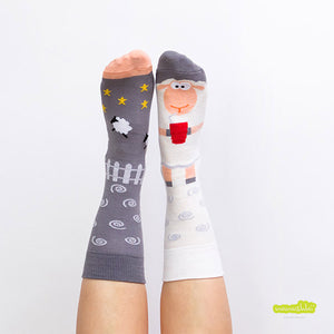 Motivsocken Schaf lustige Schafsocken Schäfer Schafhirte Strümpfe Dorfkram®   Tiersocken