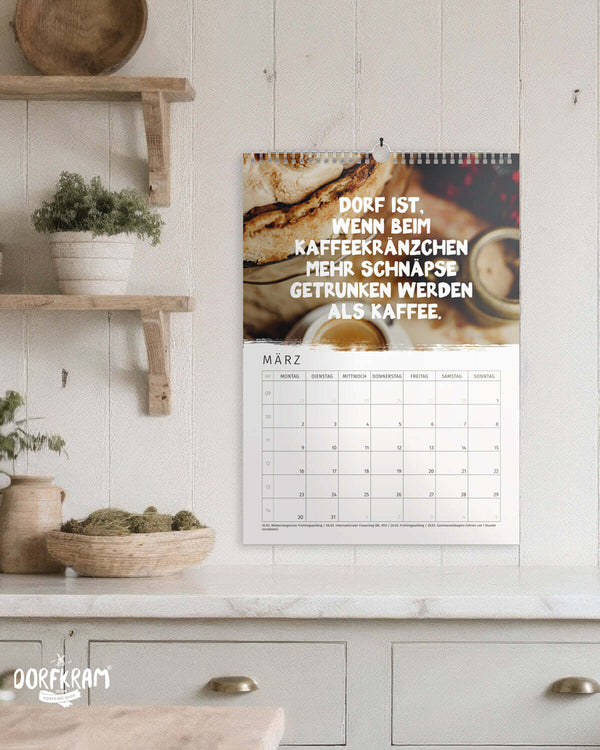 Der offizielle Wandkalender für Dorfkinder 2026