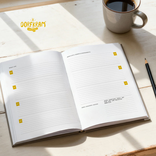 Buchkalender für Dorfkinder - Dein undatierter Terminplaner