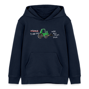 Traktorliebe - Traktor was my first love / Kinder Organic Hoodie - Navy