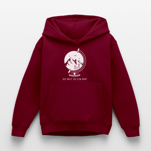 Die Welt ist ein Dorf / Kinder Premium Hoodie - Bordeaux