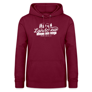 Landcrew / Dorfcrew / Damen Premium Hoodie (Monochrom Edition) - Bordeaux