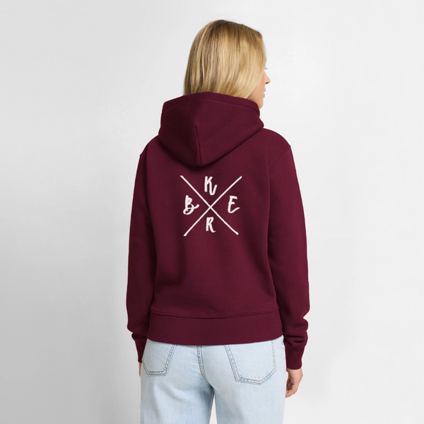 Kerb Badge / Damen Premium Hoodie - Burgunderrot