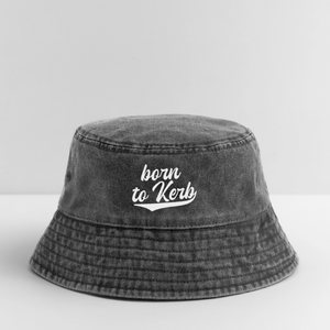 Born to Kerb / Vintage Bucket Hat - Vintage Schwarz