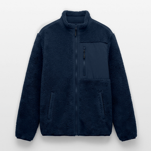 Zum Glück Dorfkind / Organic Sherpajacke Teddy Fleece - Navy