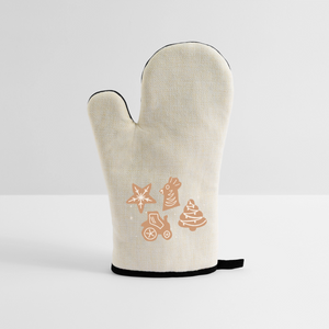 Ofenhandschuh mit Gummibeschichtung - Leinen/Schwarz 