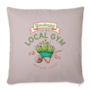 Gardening is my local Gym / Kissenbezug - helles Taupe