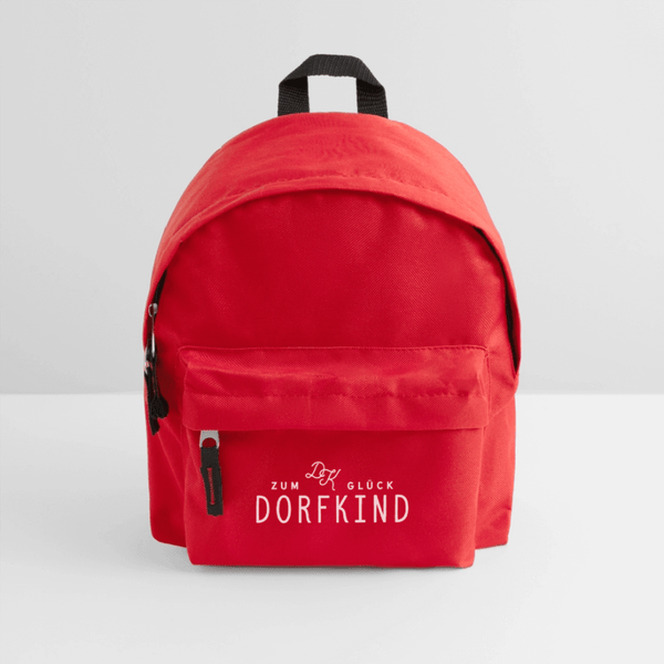 Zum Glck Dorfkind / Kinder Rucksack - Rot