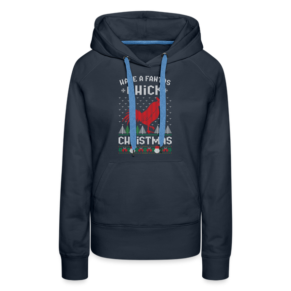 Have a fantaschick Christmas / Weihnachten Hahn Huhn / Damen Premium Hoodie - Navy