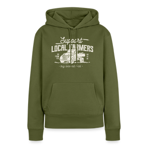 Support local Farmers / Unterstütze die Bauern / Damen Premium Hoodie - Khaki