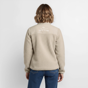 Zum Glück Dorfkind / Relaxed Fit Unisex Sherpajacke von Stanley/Stella - Beige