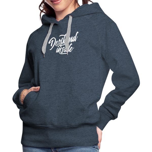 Dorfkind inside / Damen Premium Hoodie - Jeansblau