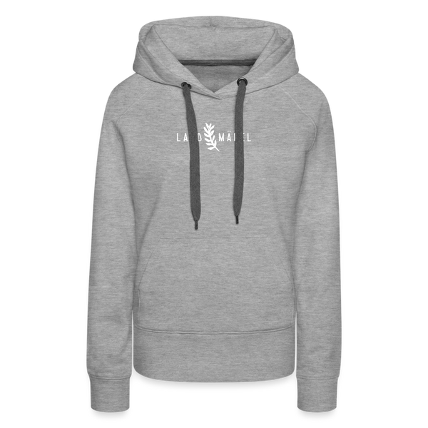 Landmädel / Damen Premium Hoodie - Grau meliert