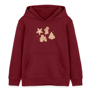 Weihnachtsplätzchen / Kinder Organic Hoodie - Burgunderrot