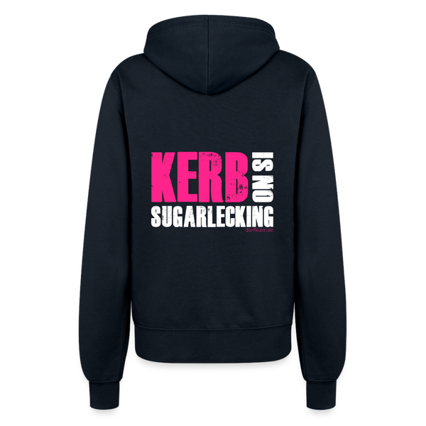 Kerb is no / Frauen Kapuzenjacke - Navy