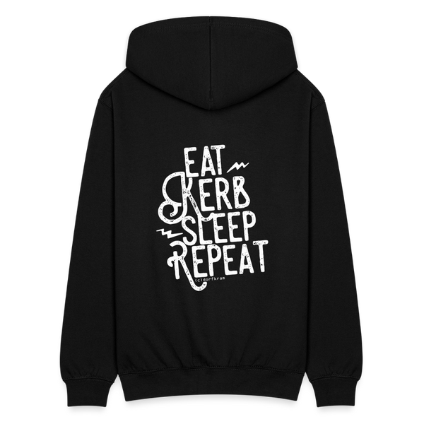 Eat Kerb Sleep Repeat / Herren Sweatjacke - Schwarz