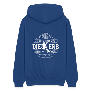 Ich kann jetzt nicht die Kerb braucht mich / Herren Sweatjacke - Royalblau