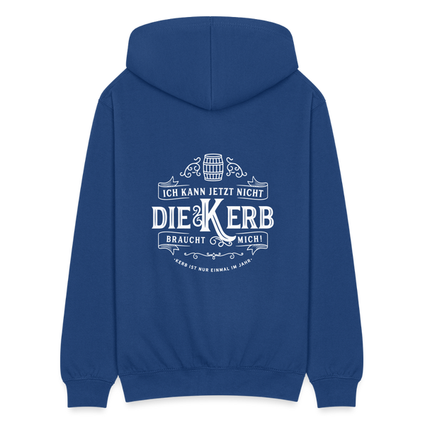 Ich kann jetzt nicht die Kerb braucht mich / Herren Sweatjacke - Royalblau